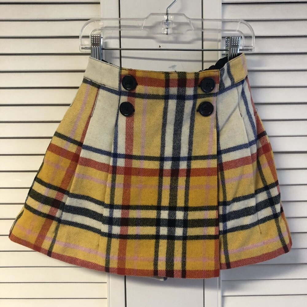 Mini Boden Size 6/7 Plaid Pleated Skirt